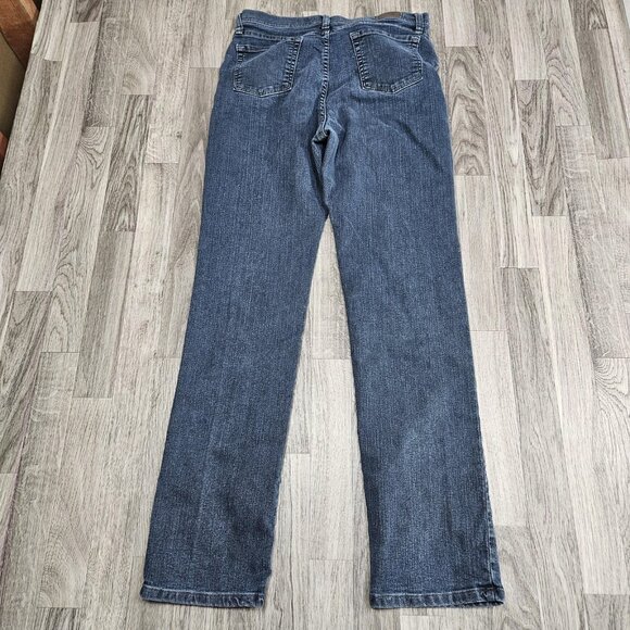 Lee Jeans Womens 12 Long Blue Classic Fit Straight Leg Denim At The Waist - Picture 2 of 12